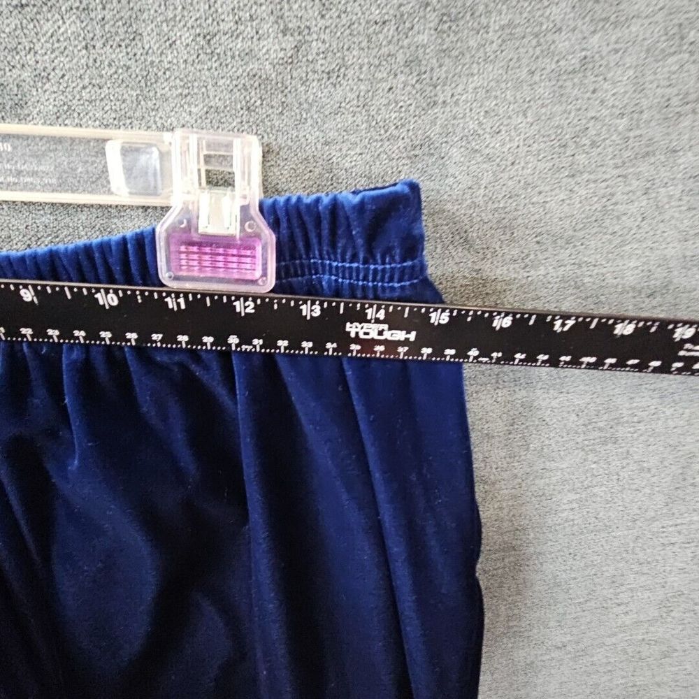 Vintage Blast Women's LG  3 Piece Velour Blue Track Suit Pockets Shoulder Pads - Picture 14 of 16